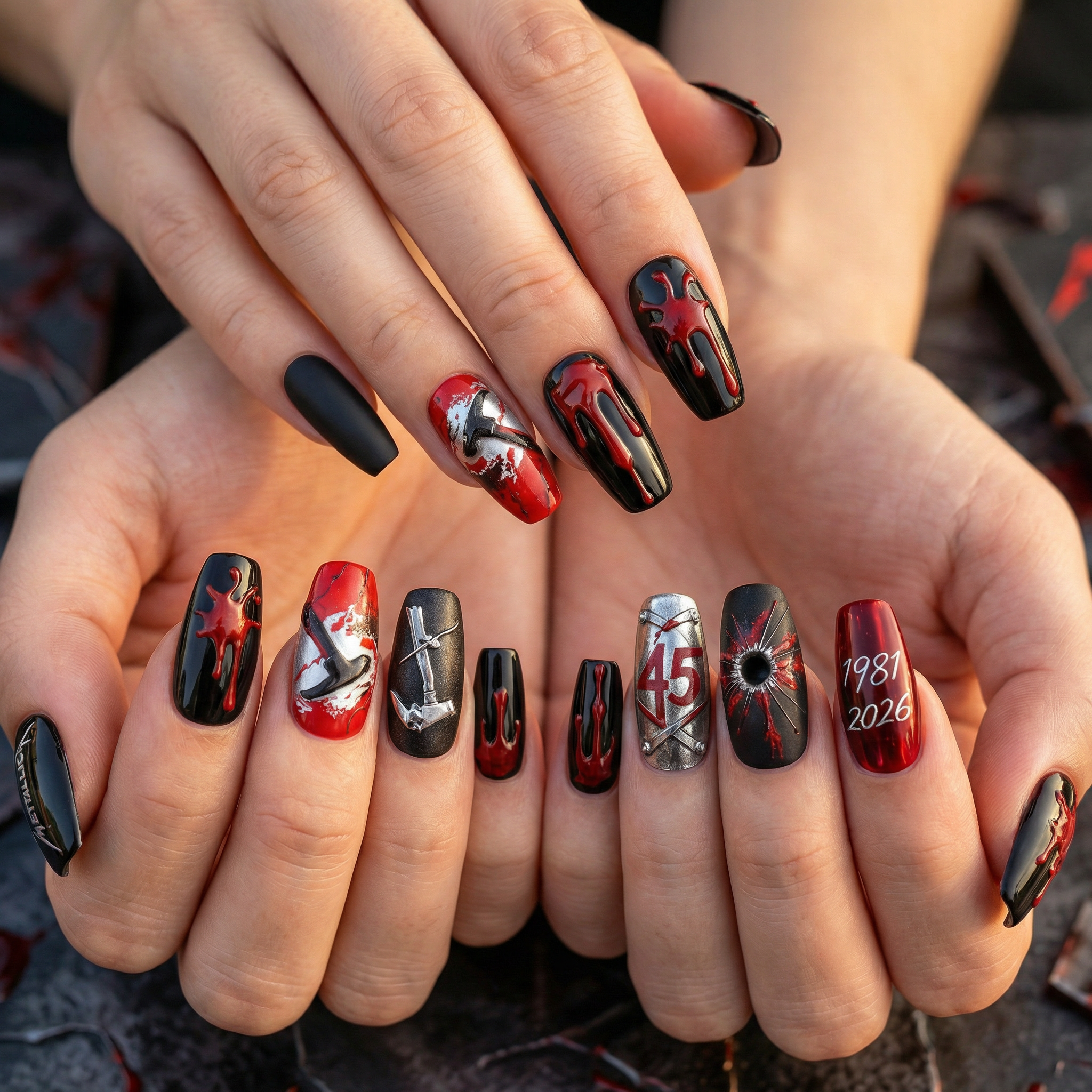 Metallica 45th Anniversary Commemorative Manicure