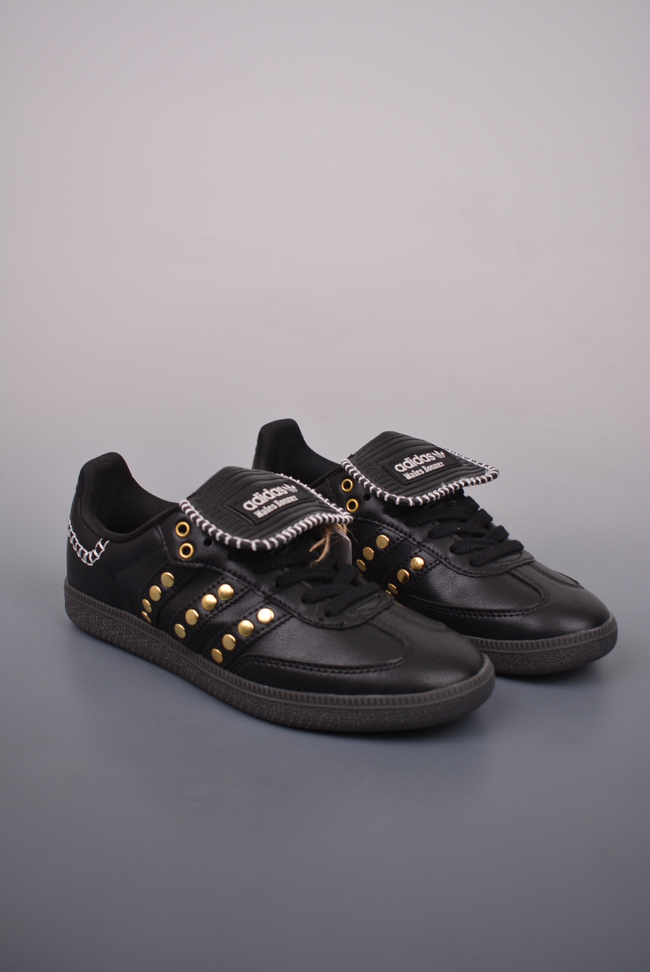 Wales Bonner x adidas Samba 2024 Black and Gold Rivets IG4303