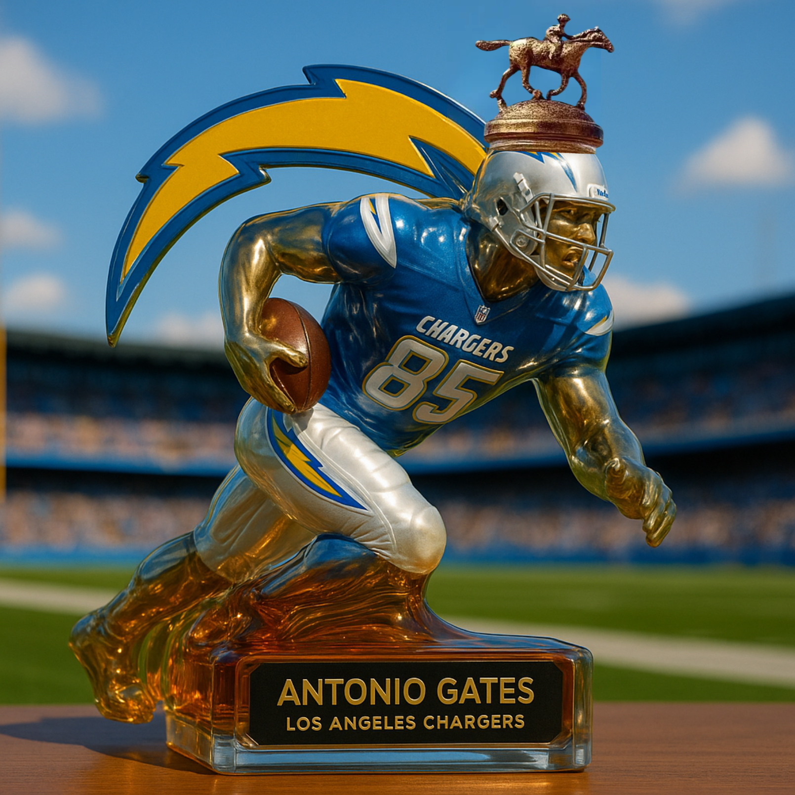 🏆 Antonio Gates – Chargers Legend Commemorative Whiskey Bottle