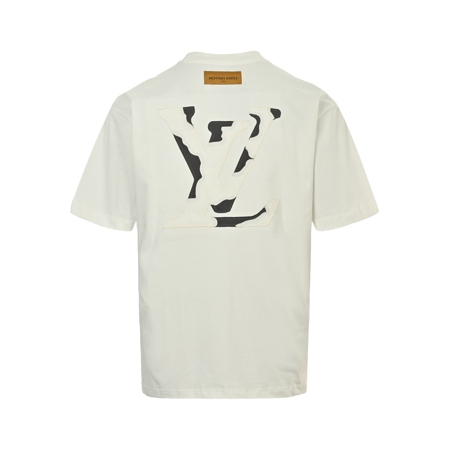 Louis Vuitton 25ss heavy-cut camouflage large logo monogram patch short-sleeved shirt