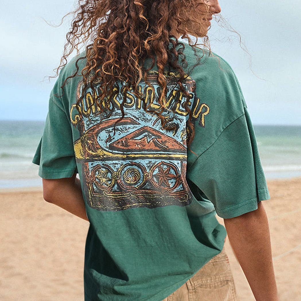 Casual Vintage Quiksilver Surfer Style T-shirt