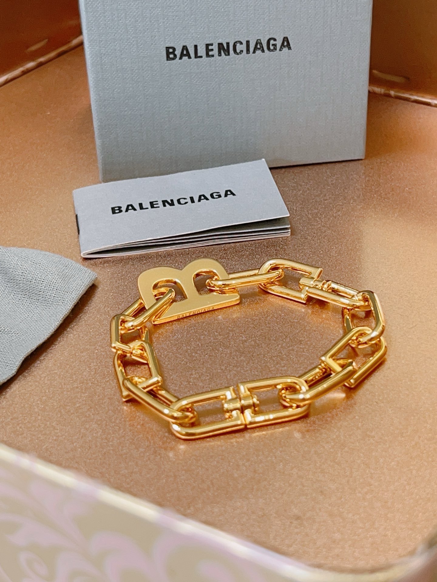Balenciaga B chain bracelet