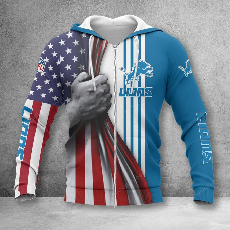 DETROIT LIONS 3D HOODIE SKULL0804