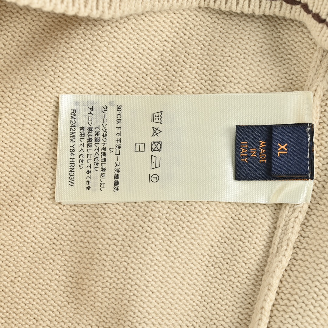 Louis Vuitton 24Fw Pocket Monogram Jacquard Topstitch Cardigan Sweater