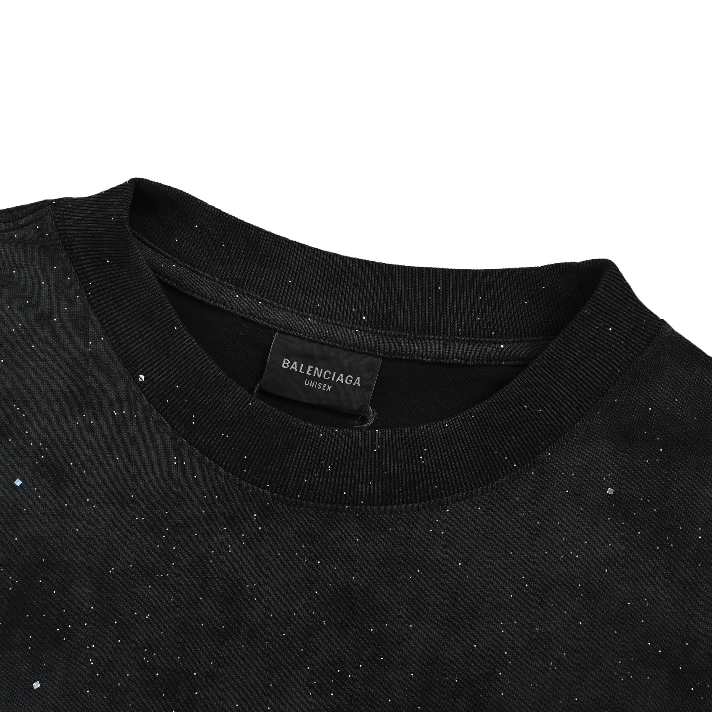 Balenciaga 25ss rendering starry sky embroidered letter short sleeve