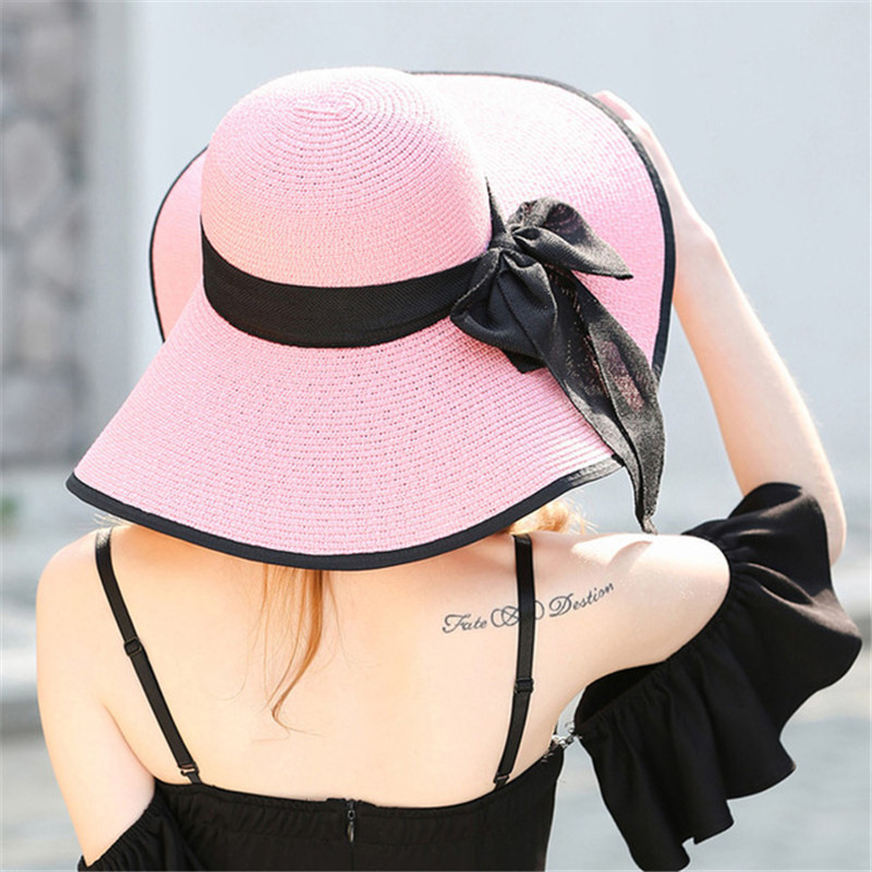 Summer Large wide Brim Straw Hat Adult Big Brim Straw Hat Sun hat sand