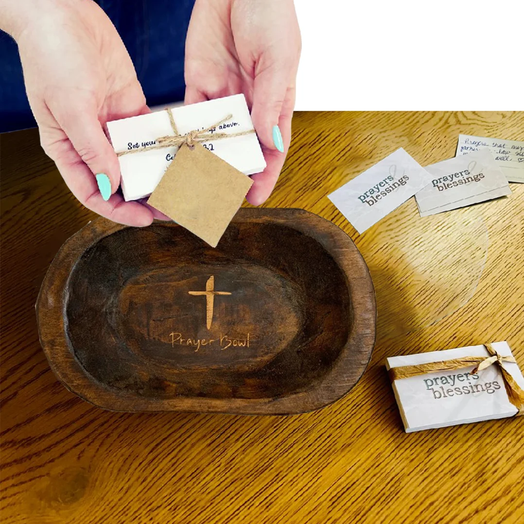 Prayer Bowl Dough Bowl Cross religious gifts
