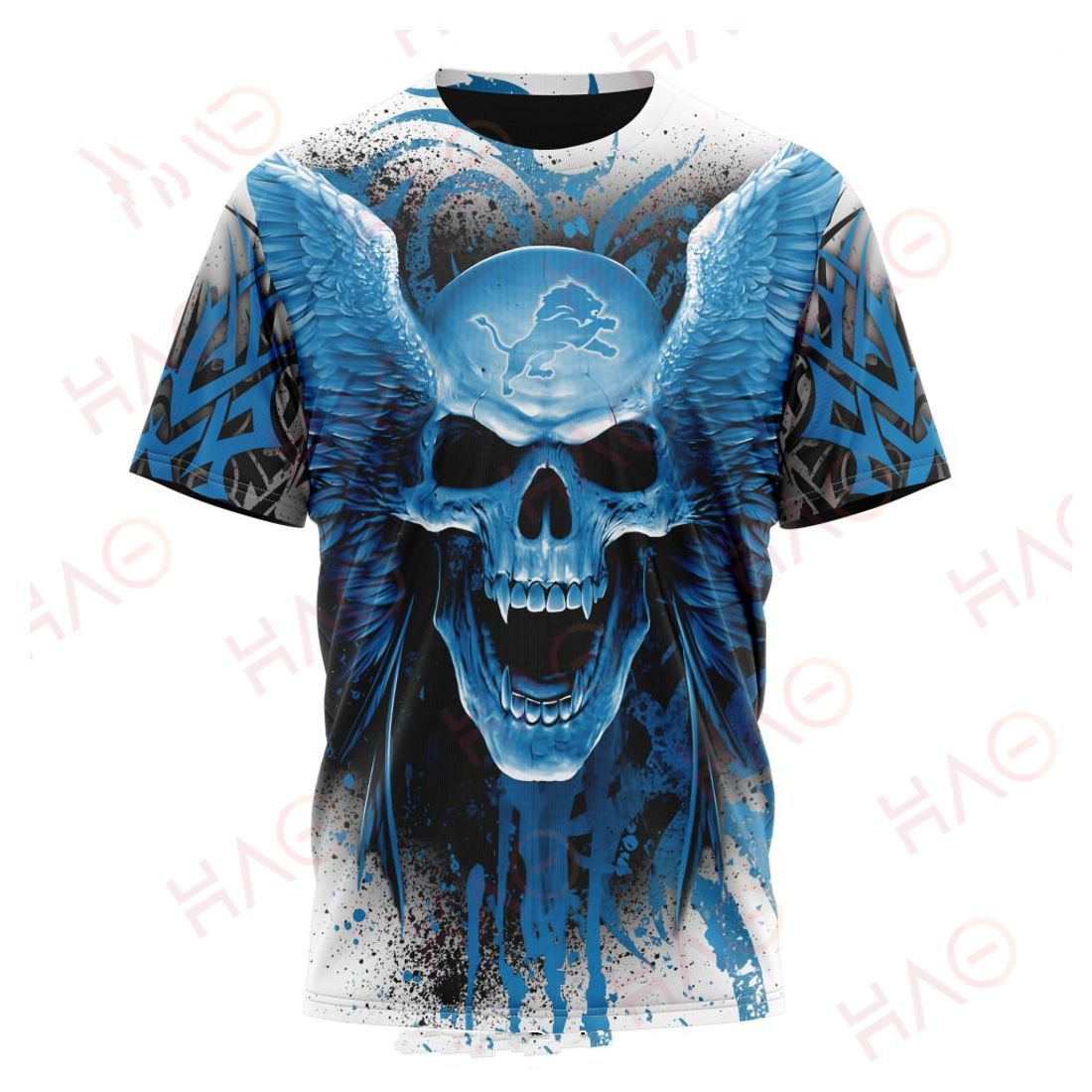DETROIT LIONS 3D HOODIE SKULL ART
