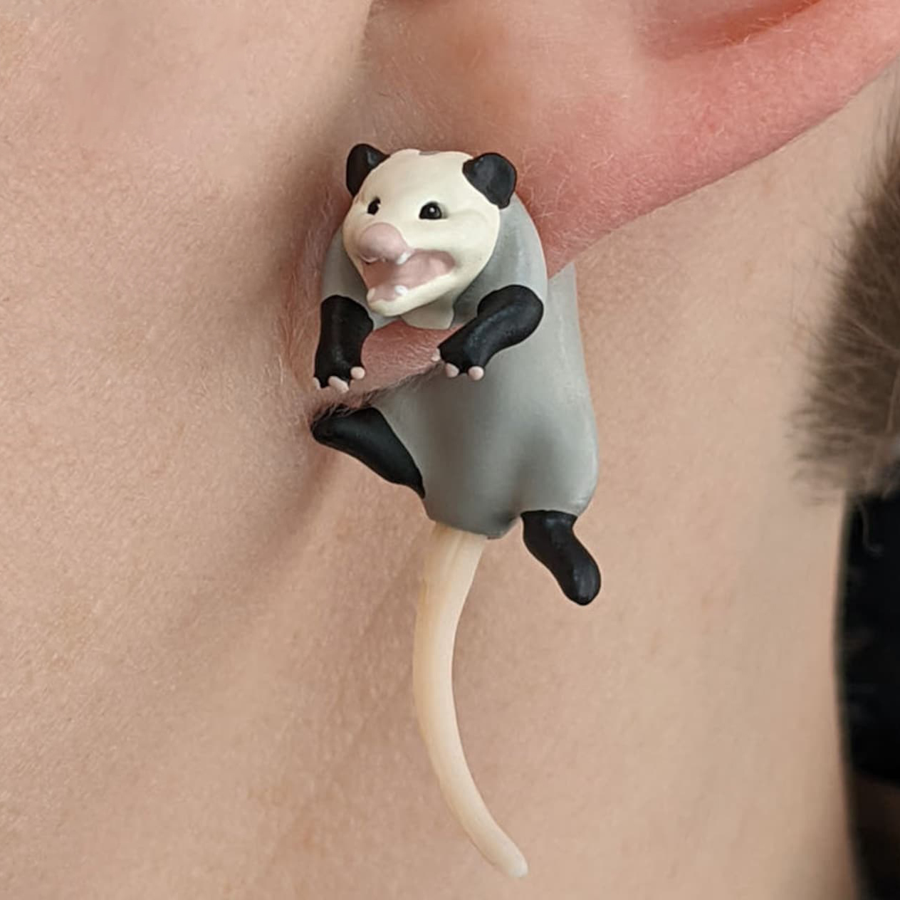 Opossum Earrings | Quirky Gift