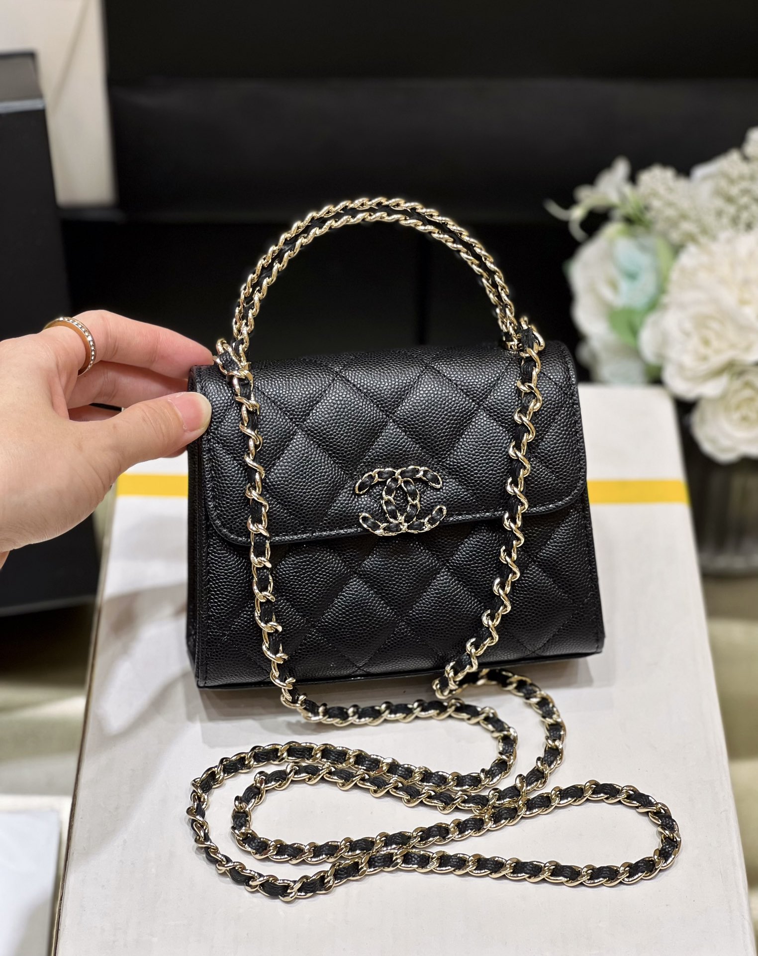 Chanel 23P Spring/Summer Kelly Leather Handle Bag 3237