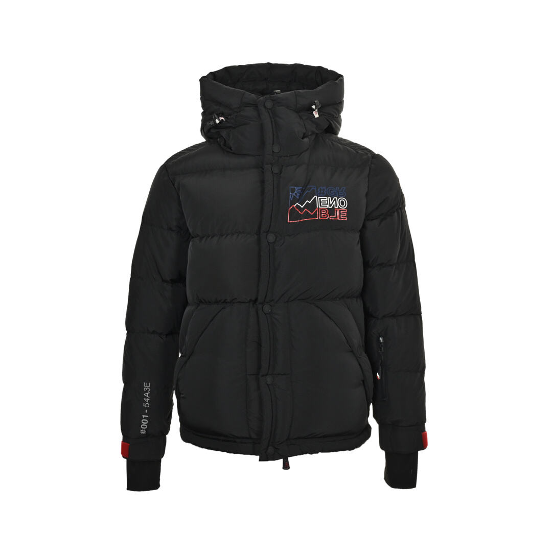 Moncler colorful letter chest hooded ski series down jacket