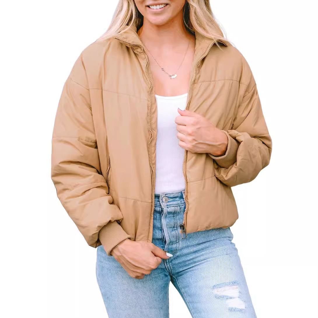 Lapel Warm Long Sleeve Coat for Women