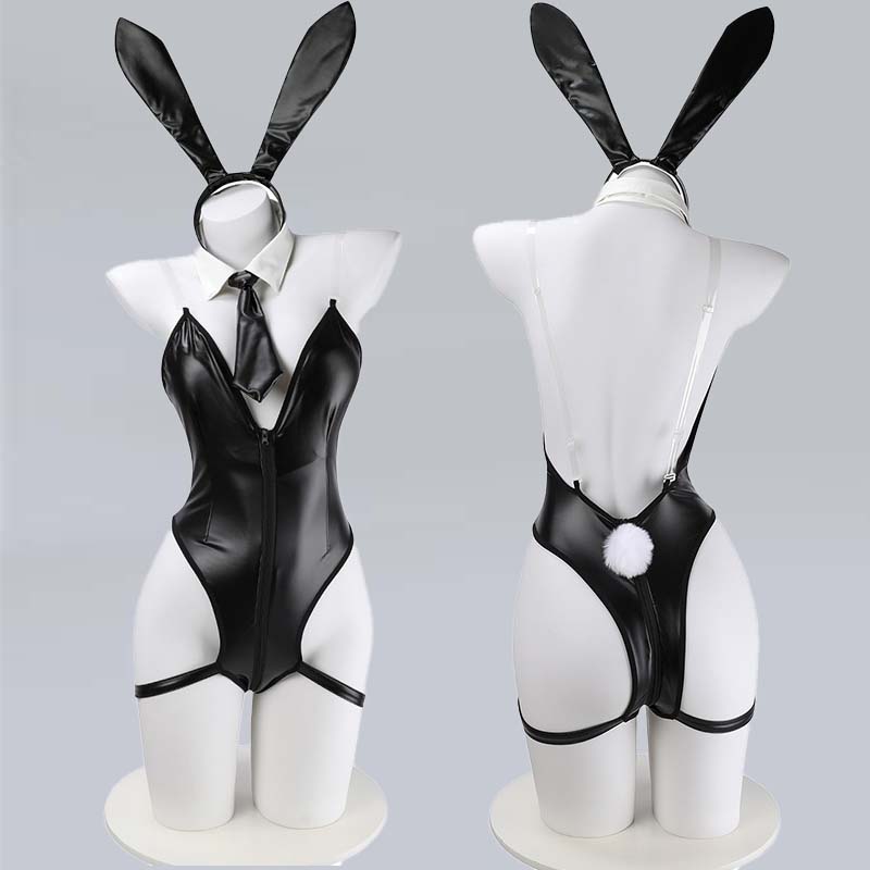 Cosplay Bunny PU Jumpsuit Sexy Lingerie
