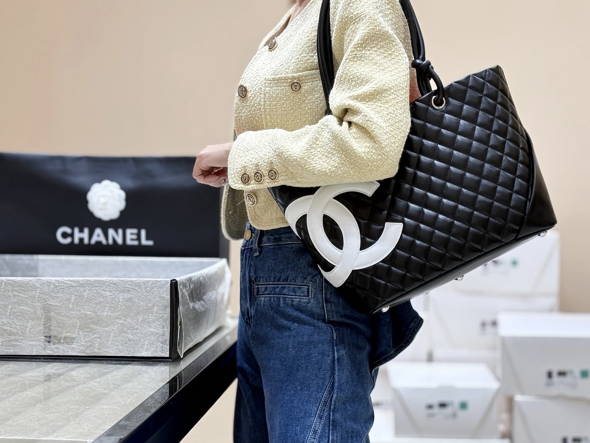 Chanel used Cambon tote A29795 00158