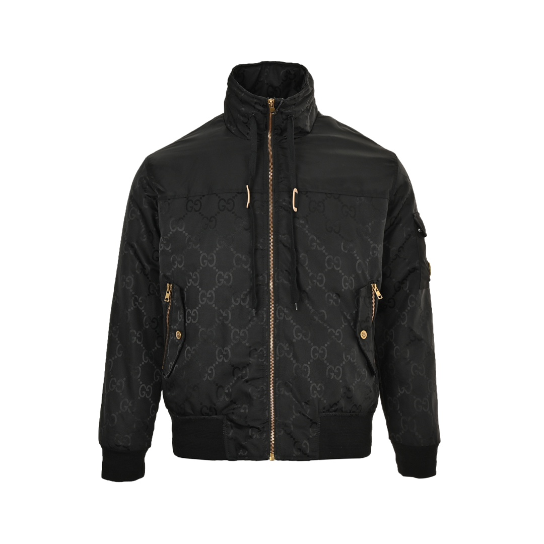 Gucci 24Fw all-over logo quilted jacket
