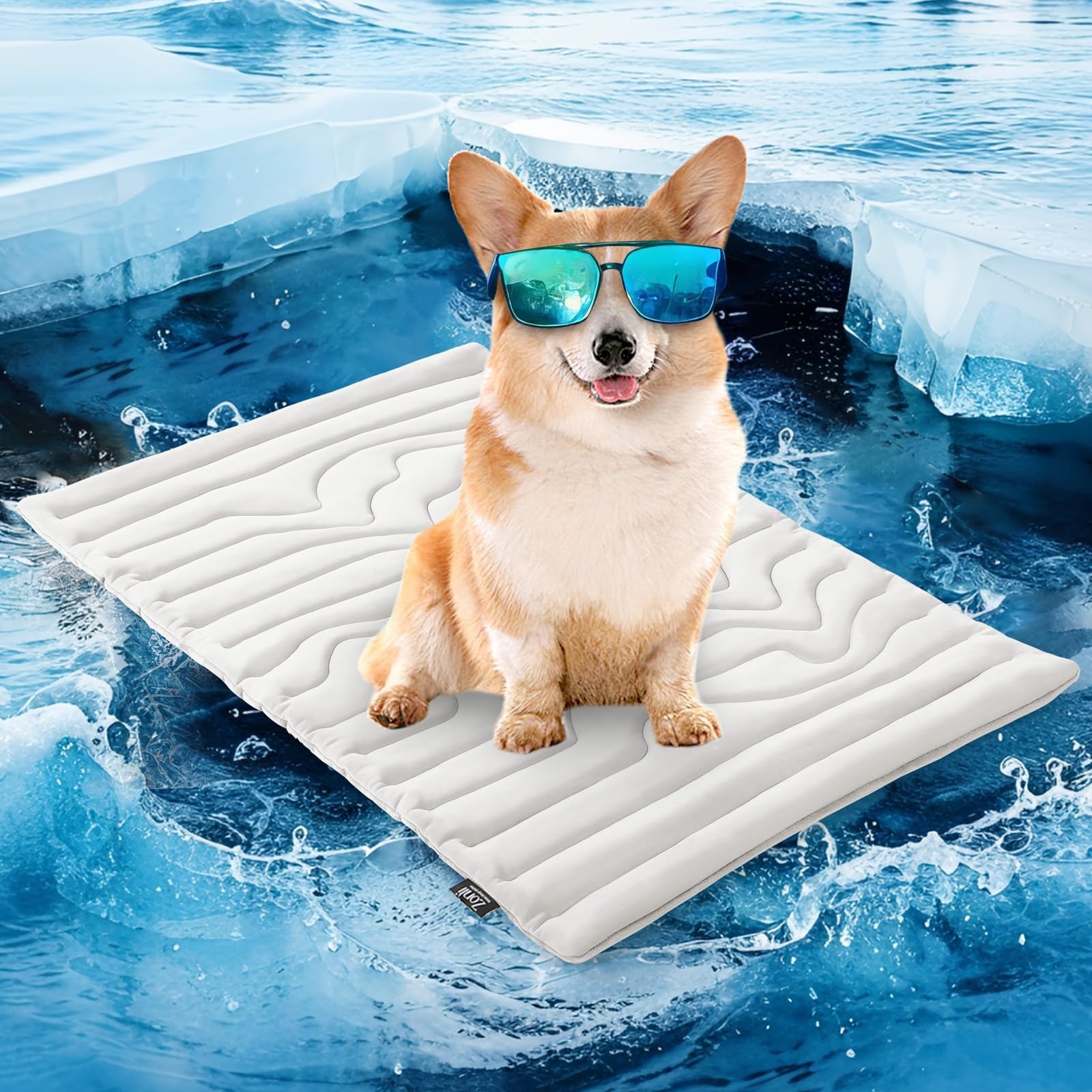 💥ON SALE💥Dog and Cats Reversible Cooling Mat (Cool & Warm), Washable, Non-Slip