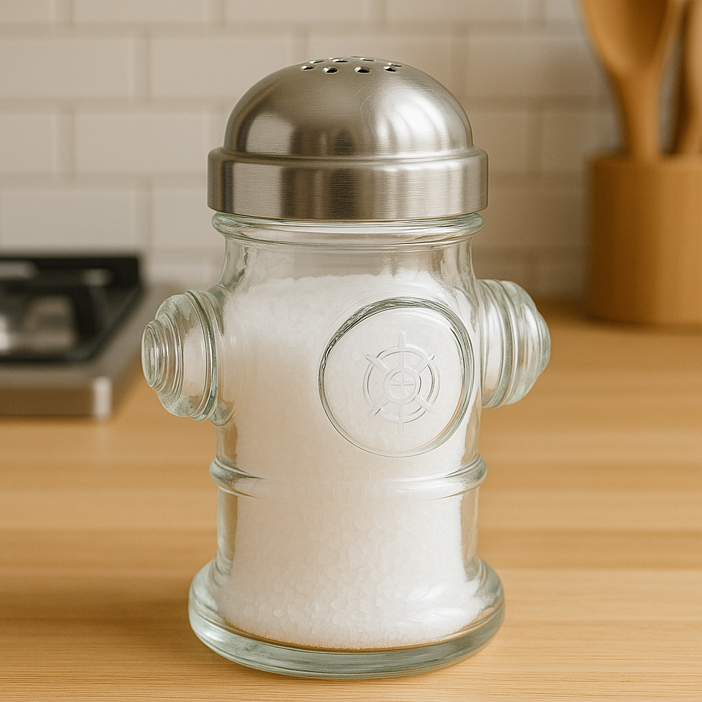 Fire Hydrant Glass Salt & Pepper Shaker