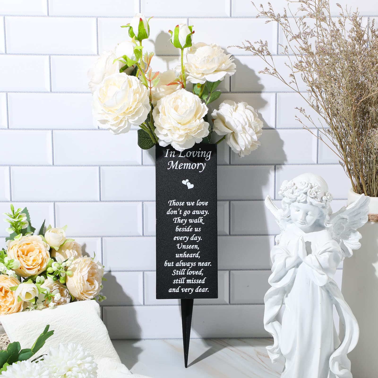 Paradise Metal Memorial Vase