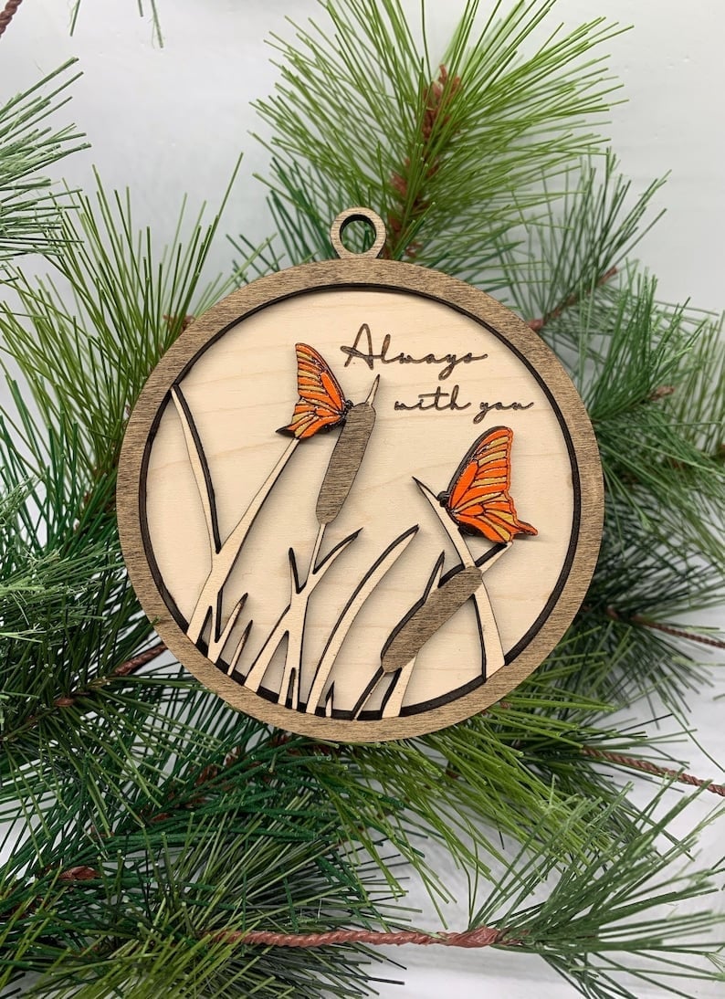 Handmade memorial ornament with Cardinals- We Are Always With You💖
