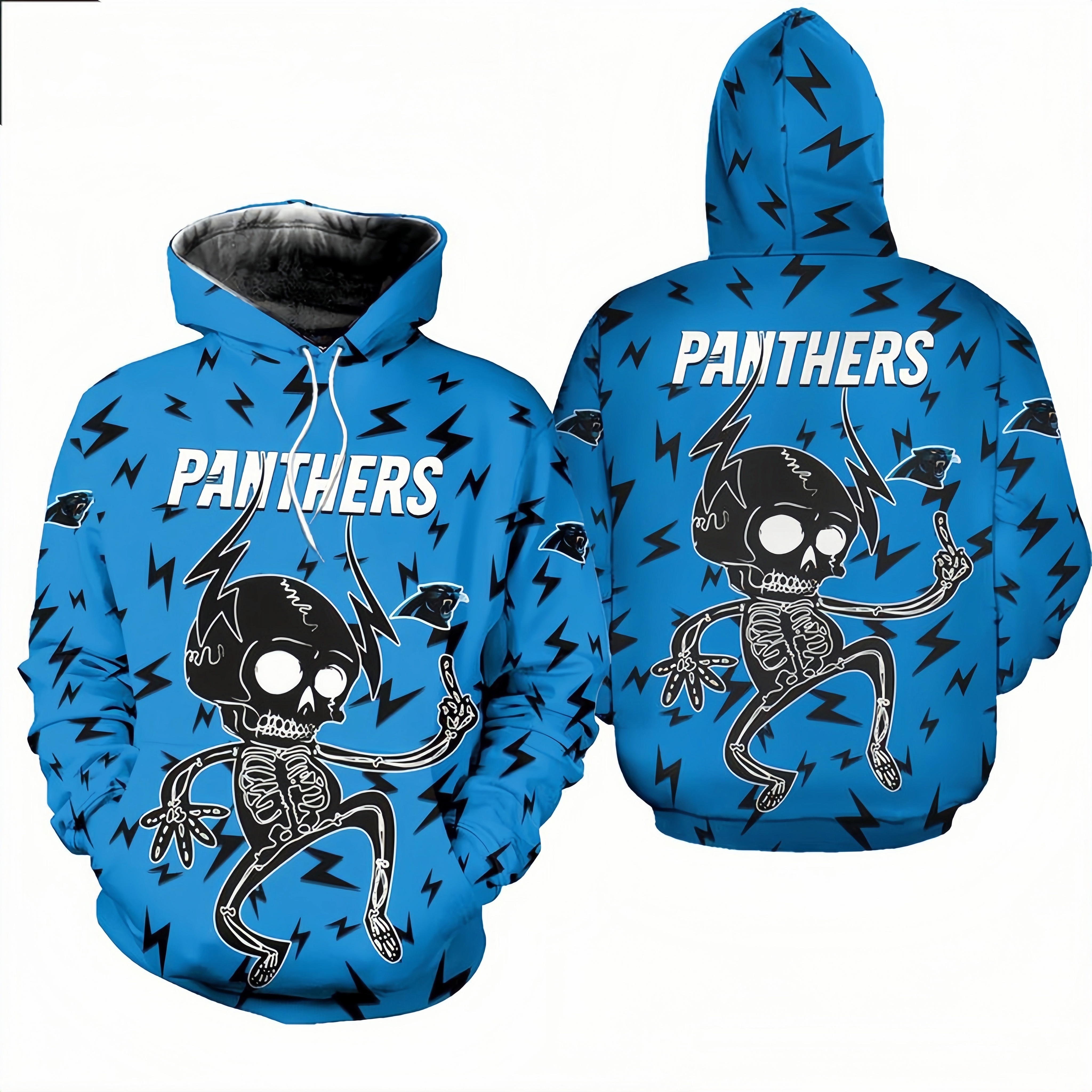 CAROLINA PANTHERS 3D ELECTRIC SHOCK CUTE SKELETON