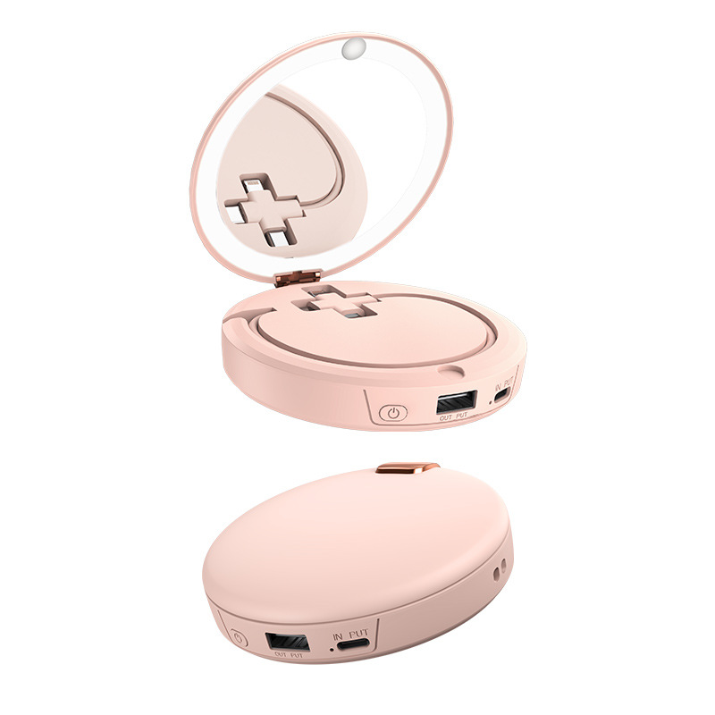 🔥Last Day 50% OFF🔥Portable Multifunctional Rechargeable Hand Warmer Power Bank Makeup Mirror