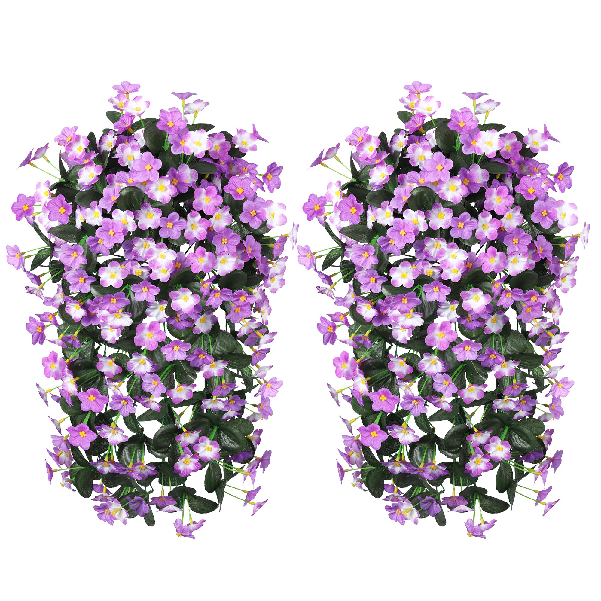 🔥Cozy Fall Decor Sale🔥Artificial Faux Silk UV-Resistant Realistic Violet Orchid Vine