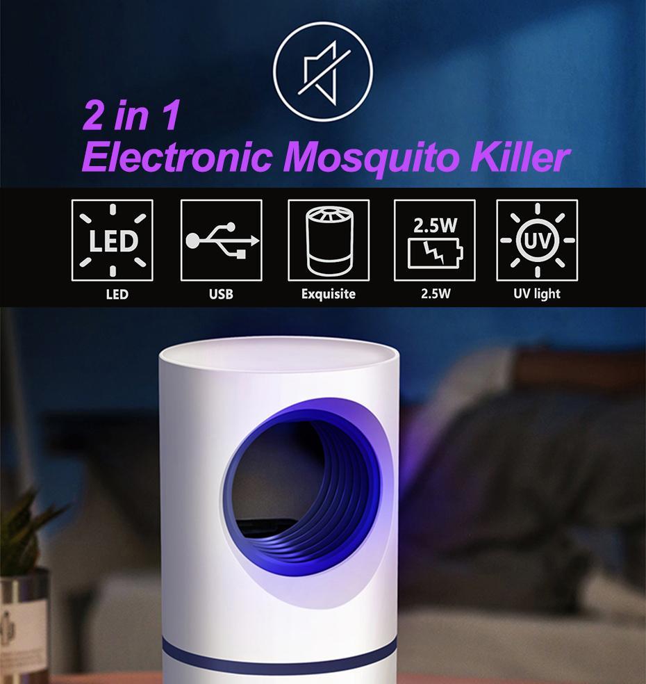 Mosquito And Flies Killer Trap - Suction Fan, No Zapper, Child Safe