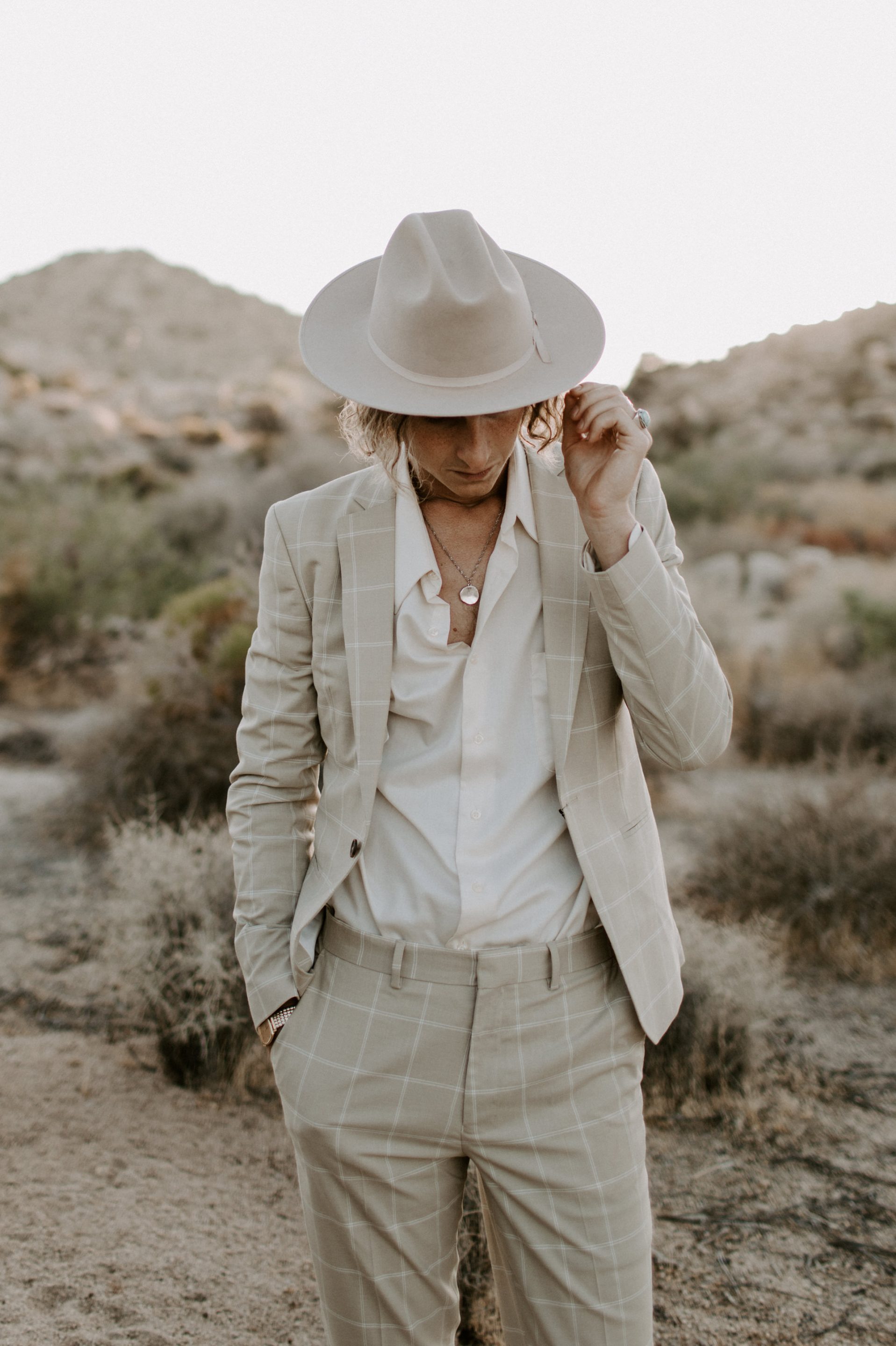 Men's Casual Square Check Printed Western Long Sleeve Jacket Blazer