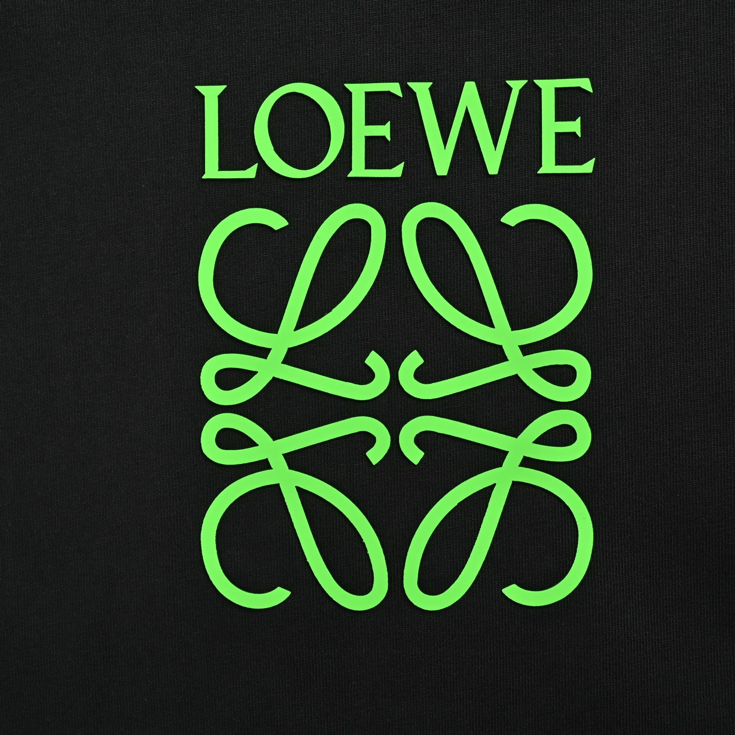 Loewe 25ss fluorescent green laminated logo short sleeve
