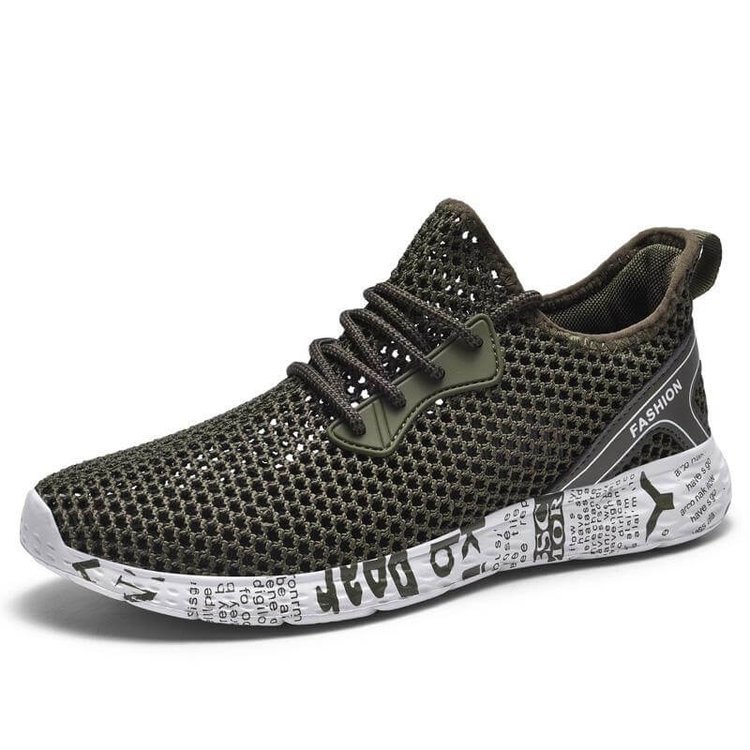 Men's Summer Graffiti Cutout Sneakers