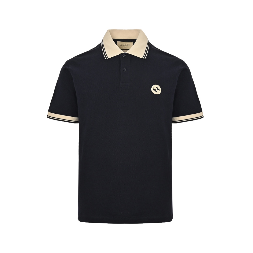 Gucci 24ss Polo short sleeve with double G embroidery on the chest