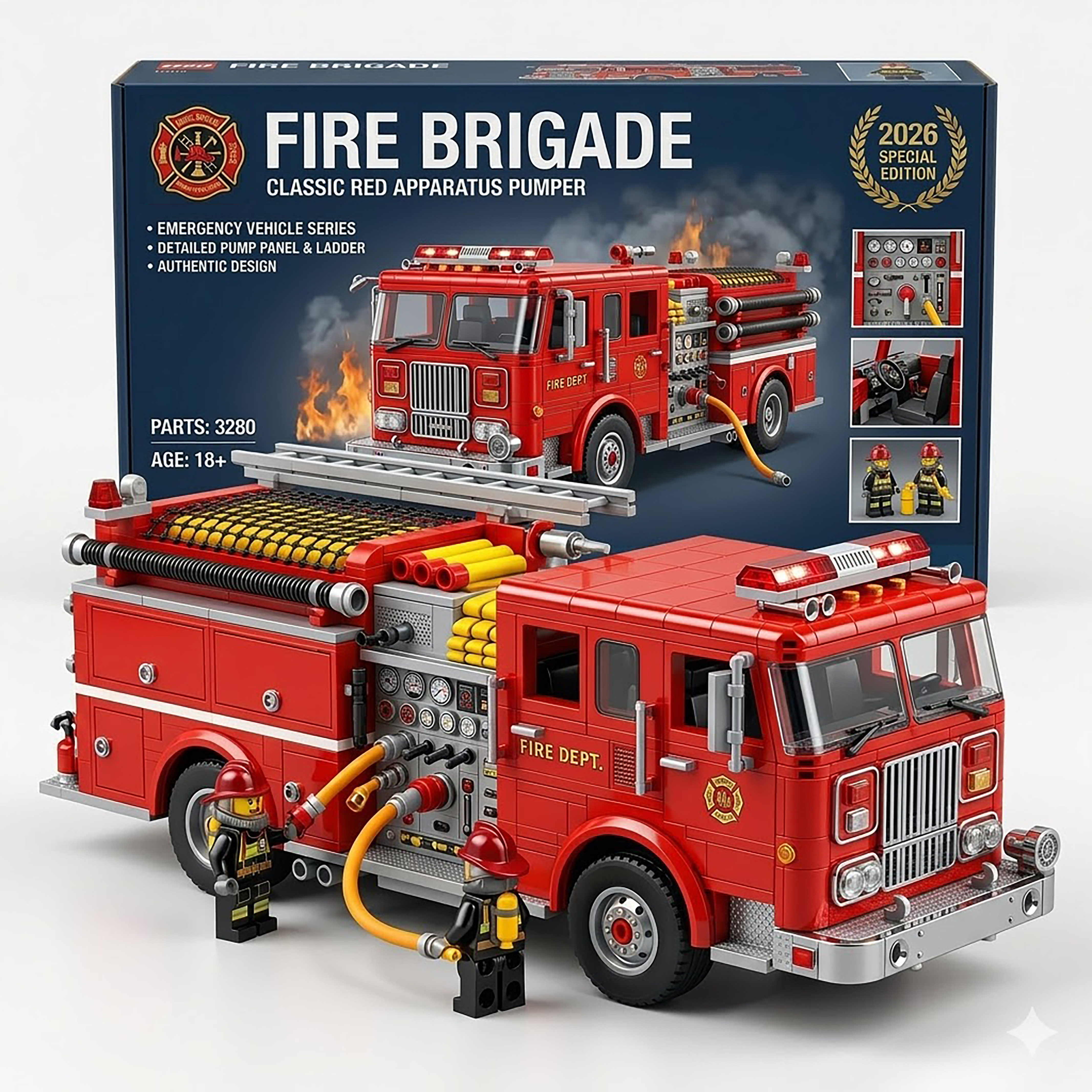 🚒 Fire Brigade: Classic Red Pumper – Ultimate Hero Build 🦺