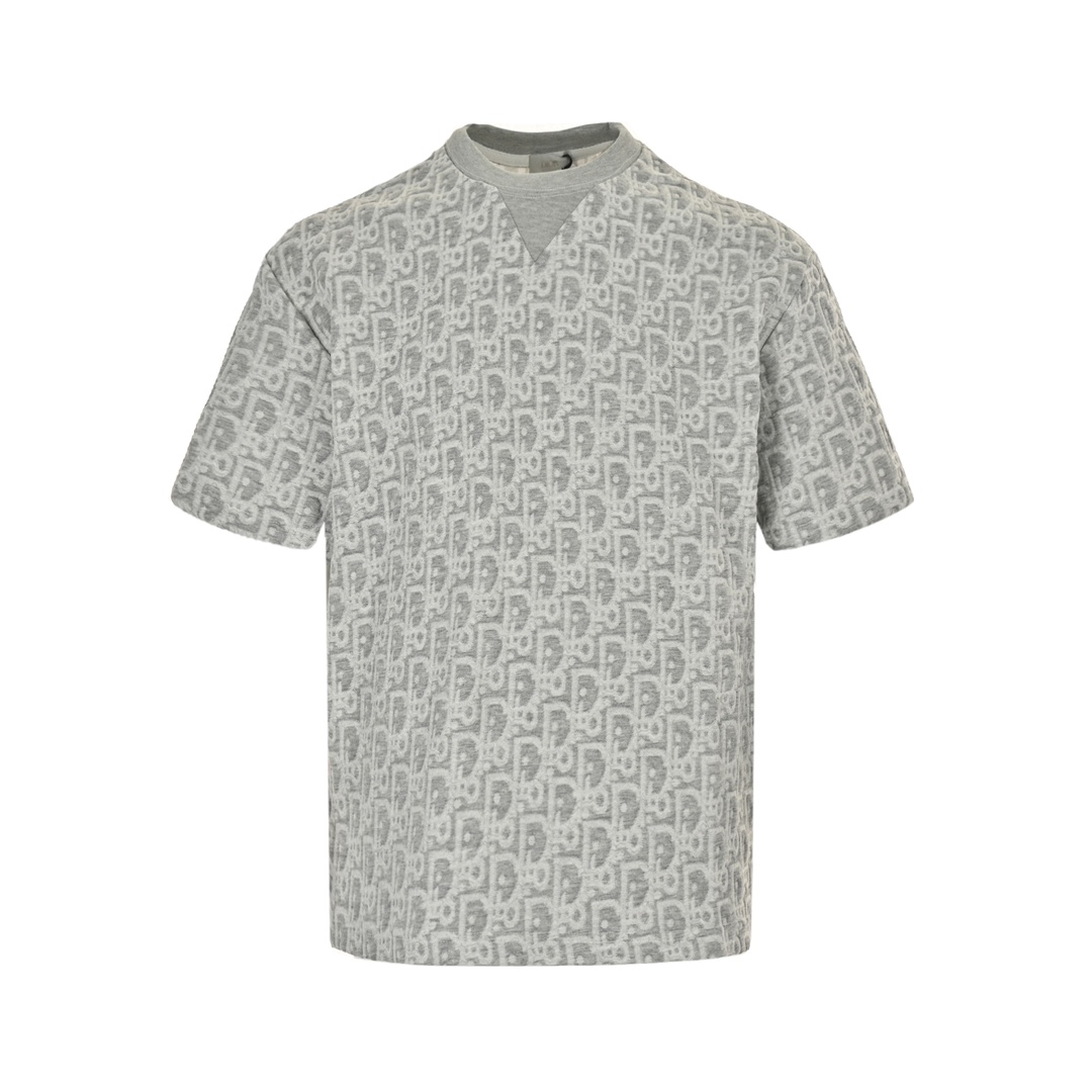 Dior 24ss full print monogram jacquard short sleeve