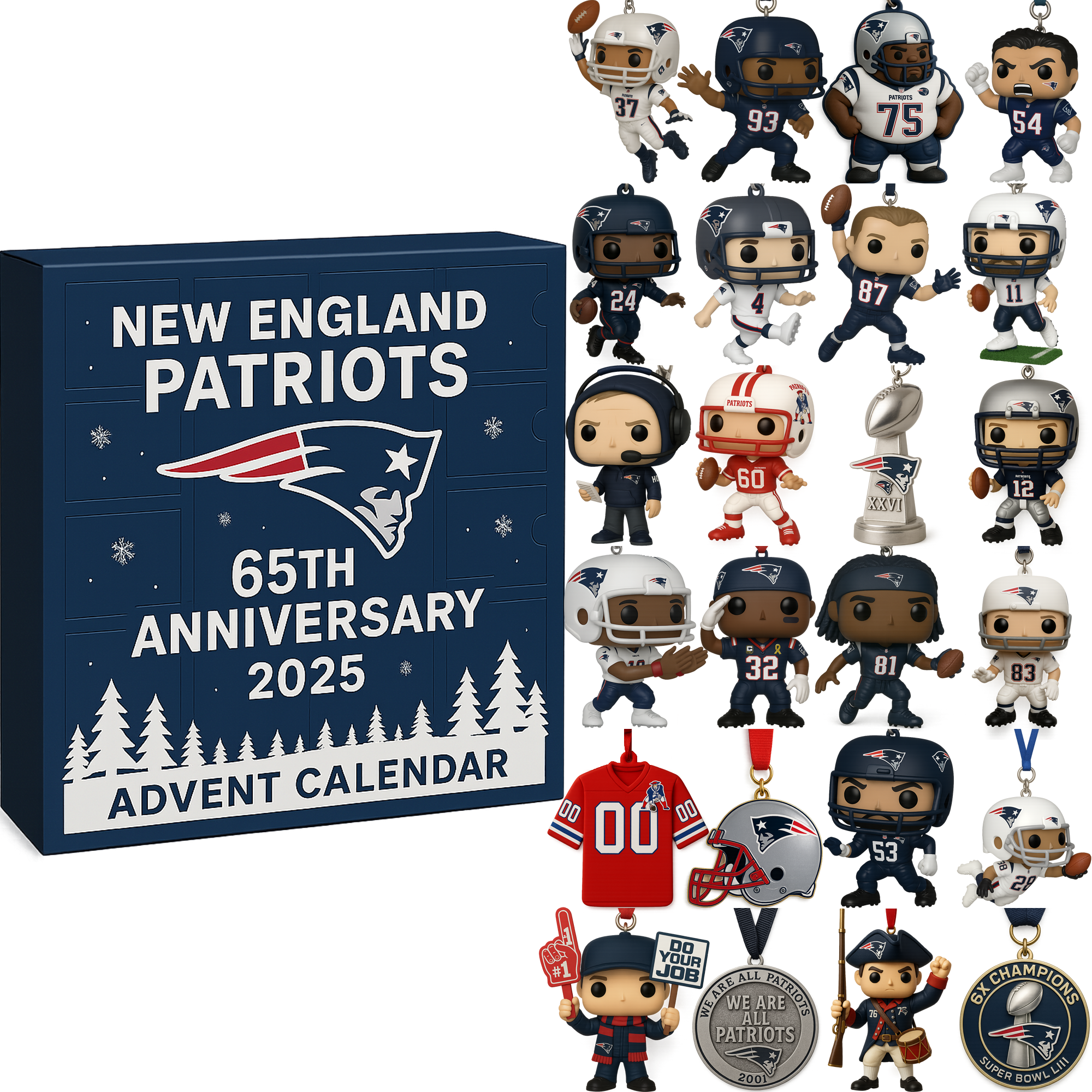 New England Patriots 2025 Advent Calendar – 65th Anniversary Edition