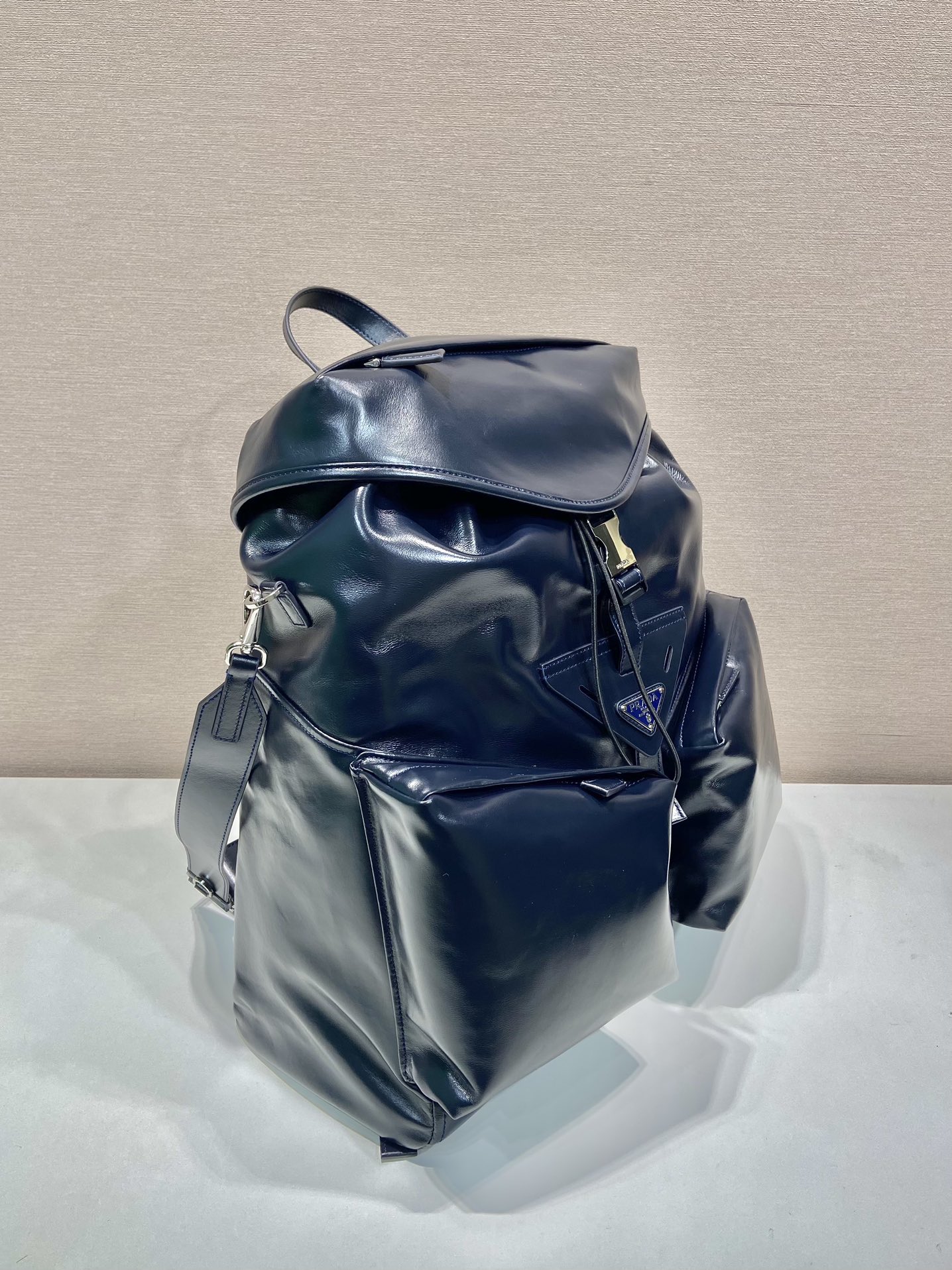 Prada catwalk waxed leather backpack 2VZ108