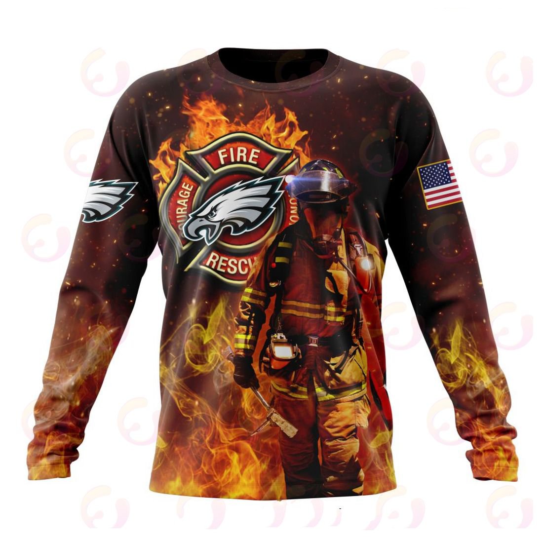 PHILADELPHIA EAGLES HONOR FIREFIGHTERS – FIRST RESPONDERS 3D HOODIE
