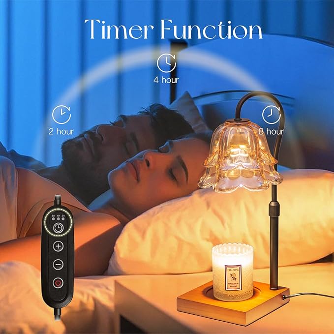 🔥Buy More Save More🔥Dimmable & Adjustable Height Flower Candle Warmer Lamp With Timer-Buy 2 Free Shipping
