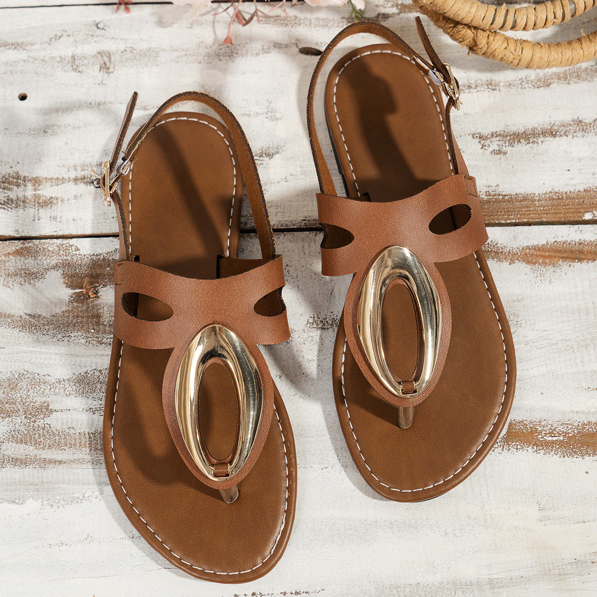 Women's All-match Casual Sandals with Metal Buckle