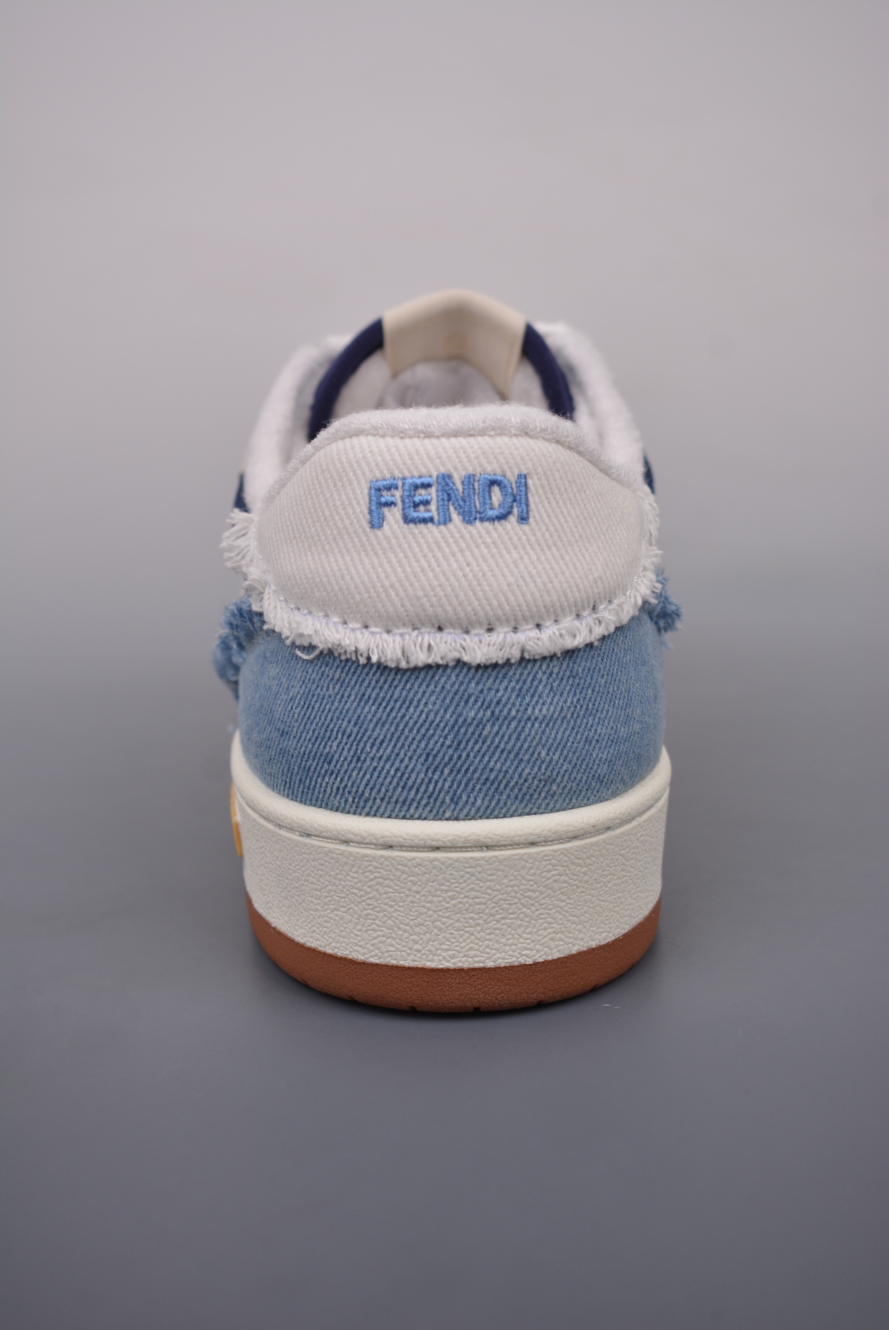 Fendi Match Sneaker Low Velcro Denim Blue 7E1495AMF1F1JID