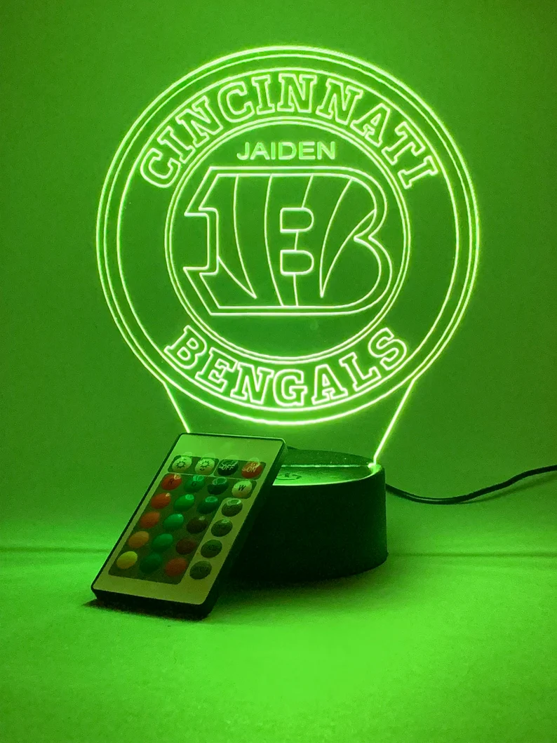 CINCINNATI BENGALS 3D LAMP PERSONALIZED
