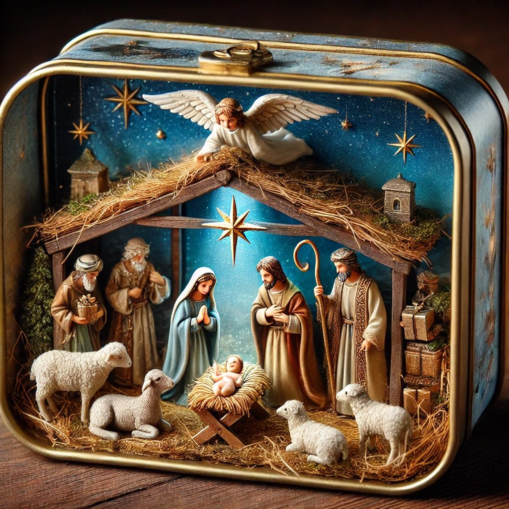🔥Last Day 49% OFF - Miniature Nativity Scene Tin Box