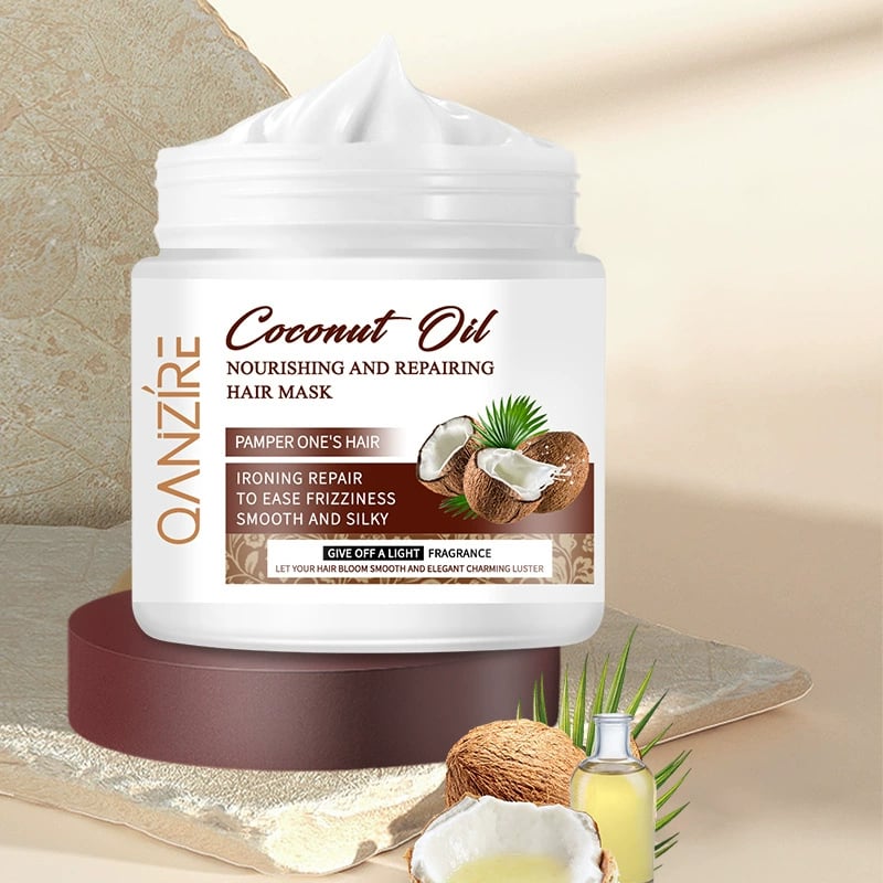 🔥Transform Dry, Damaged Hair in Just 10 Minutes 🌴The Ultra-Nourishing Coconut Hair mask– 100% Natural
