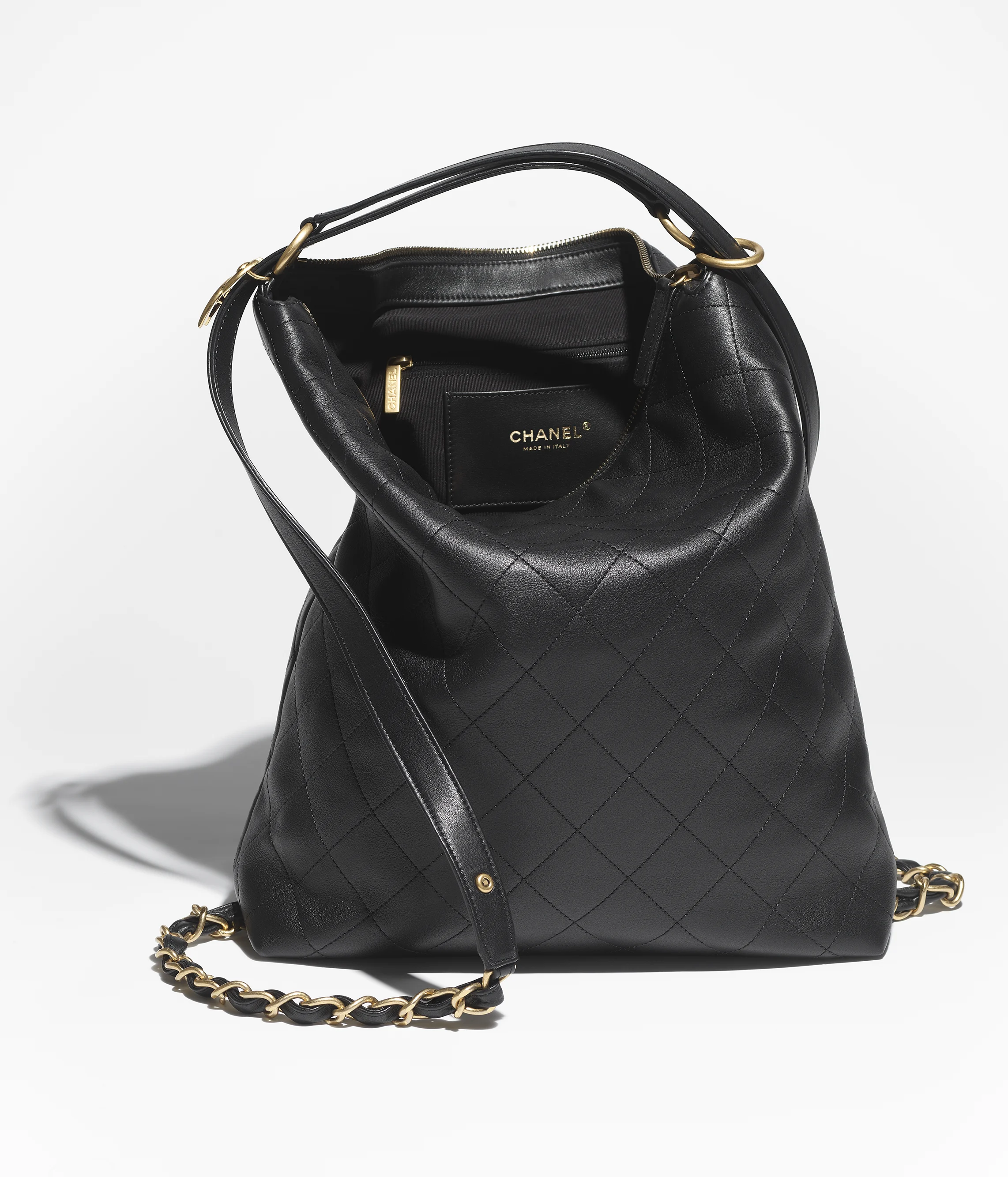 Chanel Large Backpack Calfskin & Gold-Tone Metal Black AS5523-B20302-94305