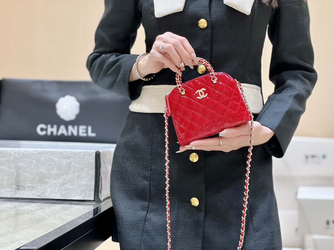 Chanel 23S Spring/Summer Collection Patent Leather Shell Bag AP3354