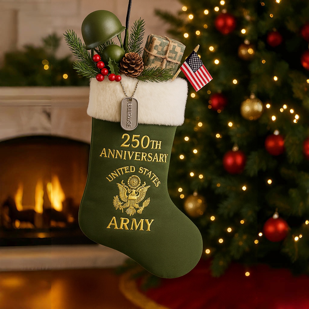 🎄250th Anniversary Military Christmas Stocking