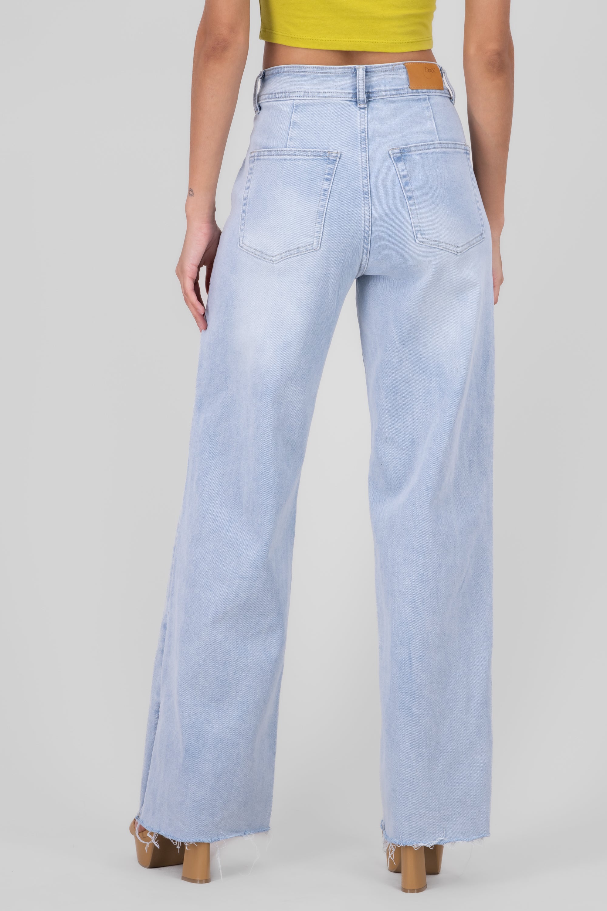 Straight High Waist Jeans With Slits
