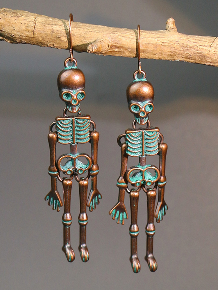Halloween Dark Skull Earrings