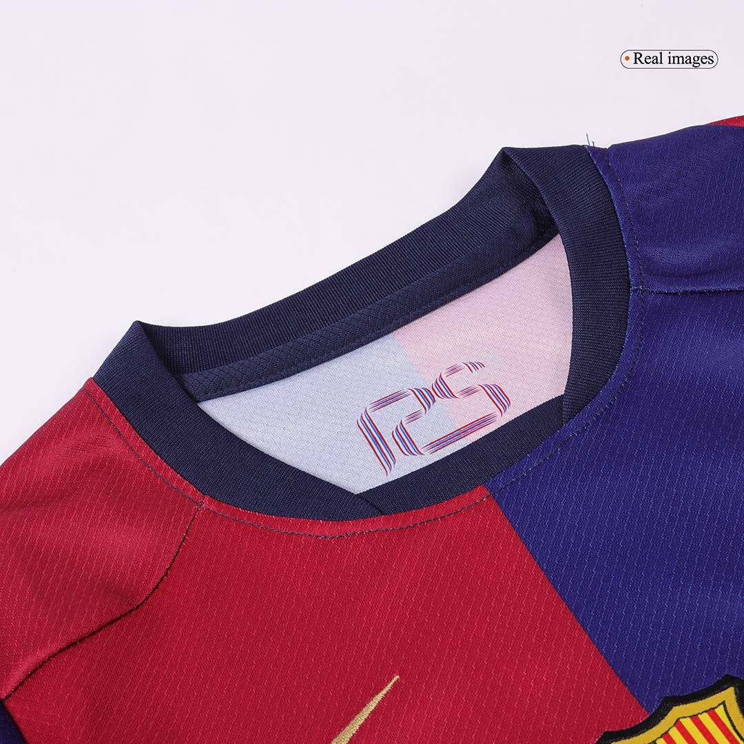 Barcelona kids' home football shirt (shirt + shorts) 2024/25 - COLDPLAY