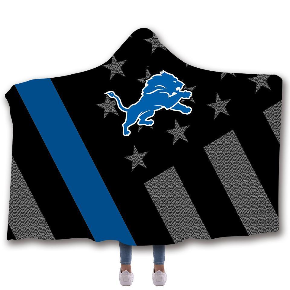 DETROIT LIONS CLASSIC 3D HOODED BLANKET