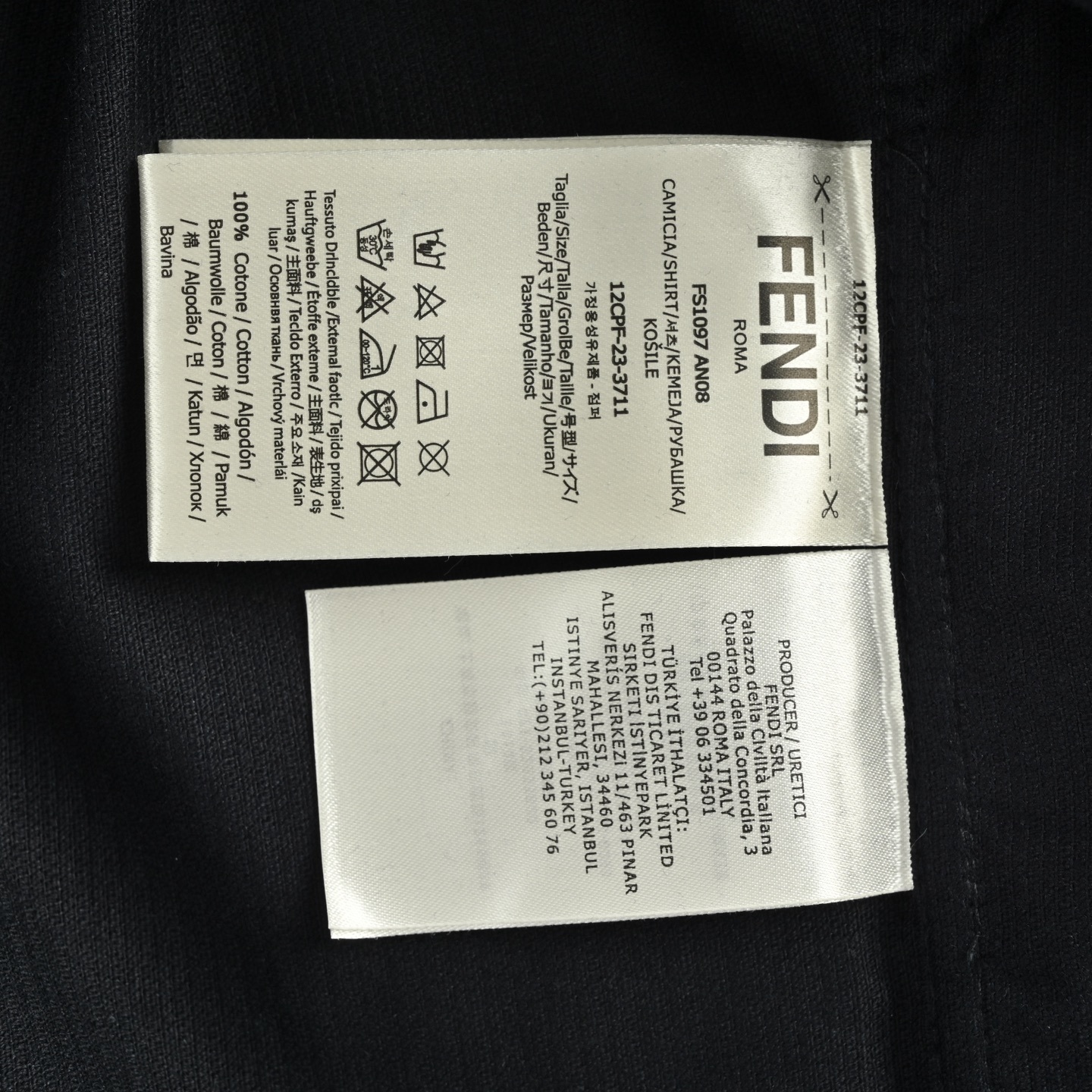 Fendi 25Fw blue corduroy shirt jacket